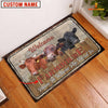 Joycorners Dexter Custom Name - Home To Where The Herd Is FarmHouse Doormat