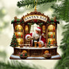 Joycorners Santa's Bar Christmas Ornament, Bartender Ornament, Personalized Ornament 2D Flat LM2211