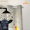 Joy Corners Black Angus I Don't Sing In The Shower 3D Shower Curtain