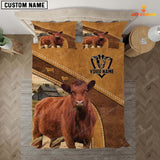 Joycorners Red Angus Cattle Customized Bedding set