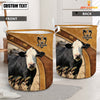 Joycorners Black Baldy Cattle Brown  Custom Name  Basket