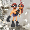 Joycorners Diving Couple Christmas Home Decor, Christmas Ornament, Personalized Ornament 2D Flat LM2111