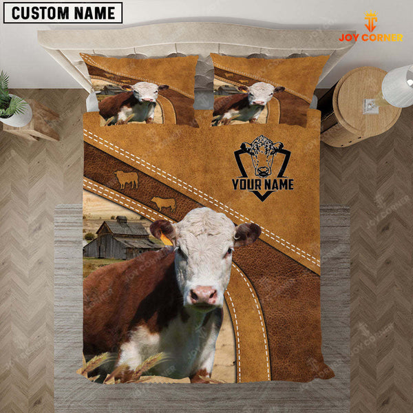 Joycorners Hereford Cattle Customized Bedding set