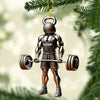 Joycorners Weightlifter Lover Christmas Ornament, Personalized Ornament 2D Flat LM2211