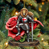 Joycorners Custom Name England Warrior Ornament, England Lover Christmas Gift 2D Flat LM2111