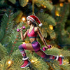 Joycorners Custom Name Gym Work Out Woman Ornament, Gymnastics Christmas Gift 2D Flat LM2111