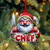Joycorners Custom Name Chef Ornament, Santa Chef Gift for Cooking Lovers 2D Flat LM2211