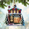 Joycorners Custom Christmas House Ornament, Personalized Ornament 2D Flat LM2211