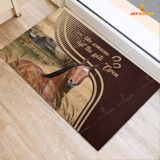 Joycorners Horse Live Like Someone Left The Gate Open Doormat