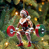 Joycorners Custom Name Woman Gym Ornament, Gymnastics Christmas Decoration 2D Flat LM2111