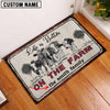 Joycorners Holstein Life is Better Custom Name Doormat