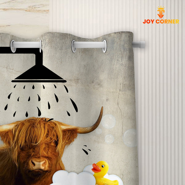 Joy Corners Highland Cattle I Don't Sing In The Shower 3D Shower Curtain