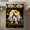 JoyCorners Happiness Brahman Cattle Halloween Pattern Personalized Name 3D Bedding Set