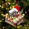 Joycorners Making Cake Christmas Ornament, Personalized Ornament 2D Flat LM2211
