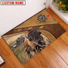 Joycorners Bison Personalized - Welcome Brown Doormat