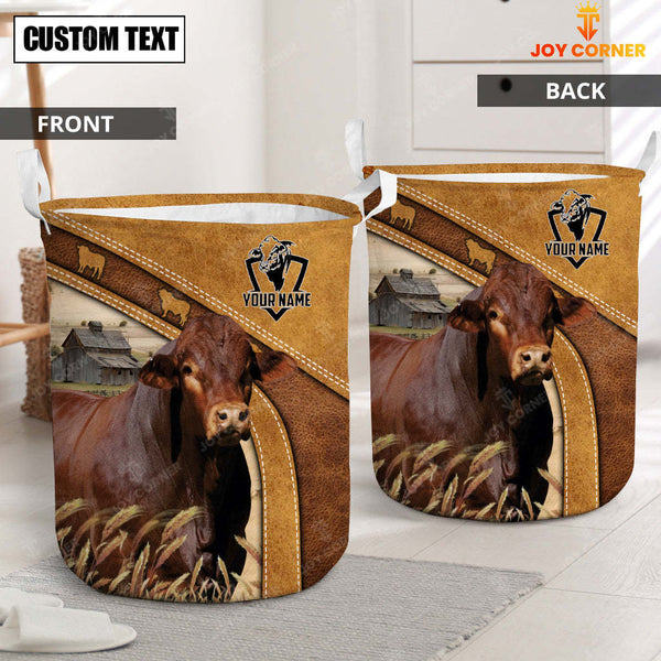 Joycorners Beefmaster Cattle Brown  Custom Name  Basket
