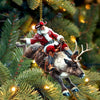 Joycorners Custom Name Santa Winter Ornament, Santa Christmas Gift 2D Flat LM2111