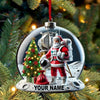 Joycorners Custom Name Santa Astronaut Ornament, Astronaut  Christmas Decoration 2D Flat LM2111