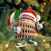 Joycorners Custom Name Italy Ornament, Italy Lover Christmas Gift 2D Flat LM2111