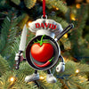 Joycorners Custom Name Chef Ornament, Chef Christmas Gift 2D Flat LM2211