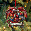 Joycorners Custom Name Dragon Ornament, Christmas Gift for Dragon Lover 2D Flat LM2111