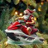 Joycorners Custom Name Santa Jeski Ornament, Santa Christmas Gift 2D Flat LM2111