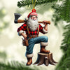 Joycorners Carpenter Santa Christmas Ornament, Personalized Ornaments 2D Flat LM2211