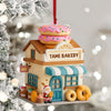 Joycorners Santa Bakery Shop, Home Decor, Christmas Ornament, Personalized Ornament 2D Flat LM2111