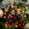 Joycorners Diving Couple Home Decor, Christmas Ornament, Personalized Ornament 9 2D Flat LM2111