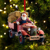 Joycorners Custom Name Santa Truck Ornament, Christmas Gift Decoration 2D Flat LM2111