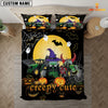 JoyCorners Happiness Tractor Cattle Halloween Pattern Personalized Name 3D Bedding Set
