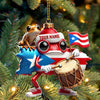 Joycorners Custom Name Puerto Rico Ornament, Puerto Rico Lover Christmas Gift 2D Flat LM2111