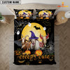 JoyCorners Happiness Goat Cattle Halloween Pattern Personalized Name 3D Bedding Set