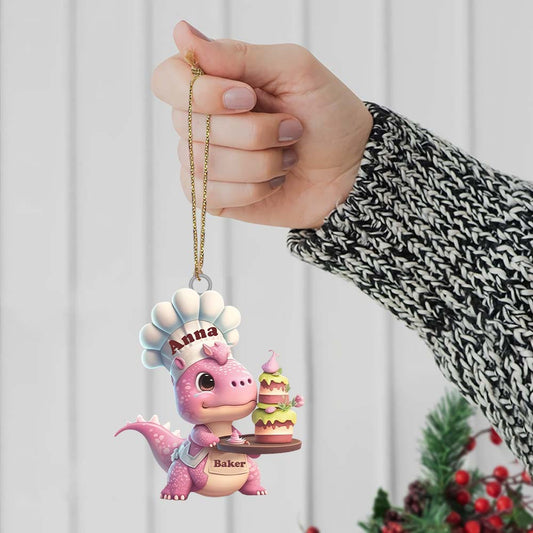 Joycorners Custom Name Bakery Ornament, Christmas Gift for Baking Lover 2D Flat LM2211