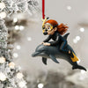 Joycorners Dolphin Trainer Home Decor, Christmas Ornament, Personalized Ornament 19 2D Flat LM2111