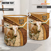 Joycorners Texas Longhorn Cattle Brown  Custom Name  Basket