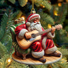 Joycorners Custom Name Santa with Guitar Ornament, Santa Christmas Gift 2D Flat LM2111