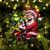 Joycorners Santa Tattoo Artist Christmas Ornament, Personalized Ornament 2D Flat LM2211