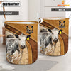 Joycorners White Park Cattle Cattle Brown  Custom Name  Basket