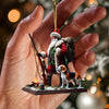 Joycorners Santa And Dog Christmas Ornament, Personalized Ornament 2D Flat LM2211