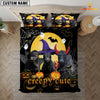 JoyCorners Happiness Black Angus Cattle Halloween Pattern Personalized Name 3D Bedding Set
