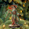 Joycorners Custom Name Japanese Kimono Ornament, Japanese Lover Christmas Gift 2D Flat LM2111