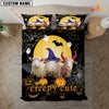 JoyCorners Happiness Sheep Cattle Halloween Pattern Personalized Name 3D Bedding Set