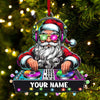 Joycorners DJ Santa Ornament, Personalized Ornament 2D Flat LM2211