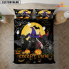 JoyCorners Happiness Belted Galloway Cattle Halloween Pattern Personalized Name 3D Bedding Set
