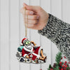 Joycorners Custom Name Santa Spa Ornament, Santa Christmas Gift Decoration 2D Flat LM2111