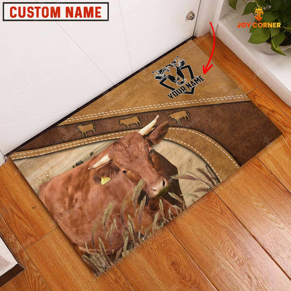 Joycorners Irish Dexter Personalized - Welcome Brown Doormat