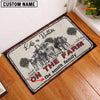 Joycorners Jersey Life is Better Custom Name Doormat