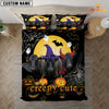 JoyCorners Happiness Dexter Cattle Halloween Pattern Personalized Name 3D Bedding Set