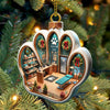 Joycorners Custom Name Pet Grooming Shop Ornament, Christmas Gift for Pet Groomer 2D Flat LM2111